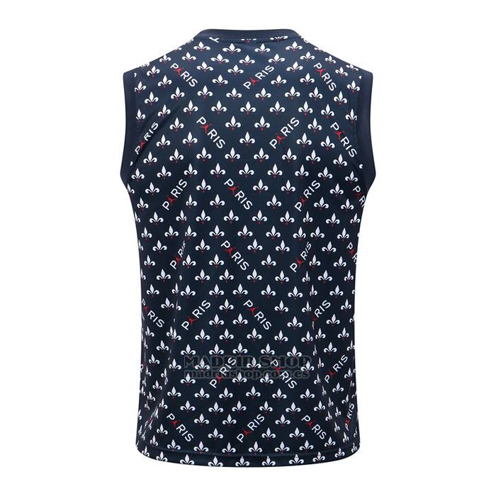 Camiseta de Entrenamiento Paris Saint-Germain Jordan Sin Mangas 2022-2023 Azul